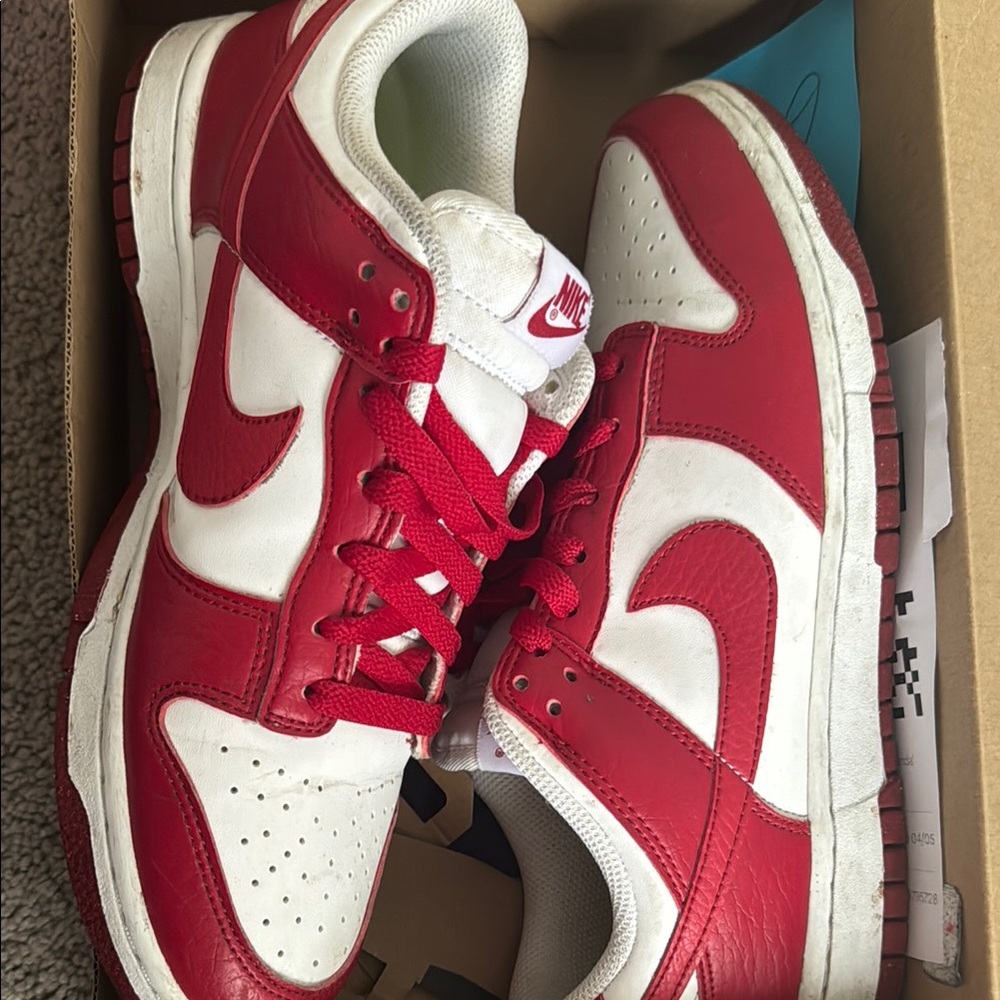 Nike Red and White Sneakers